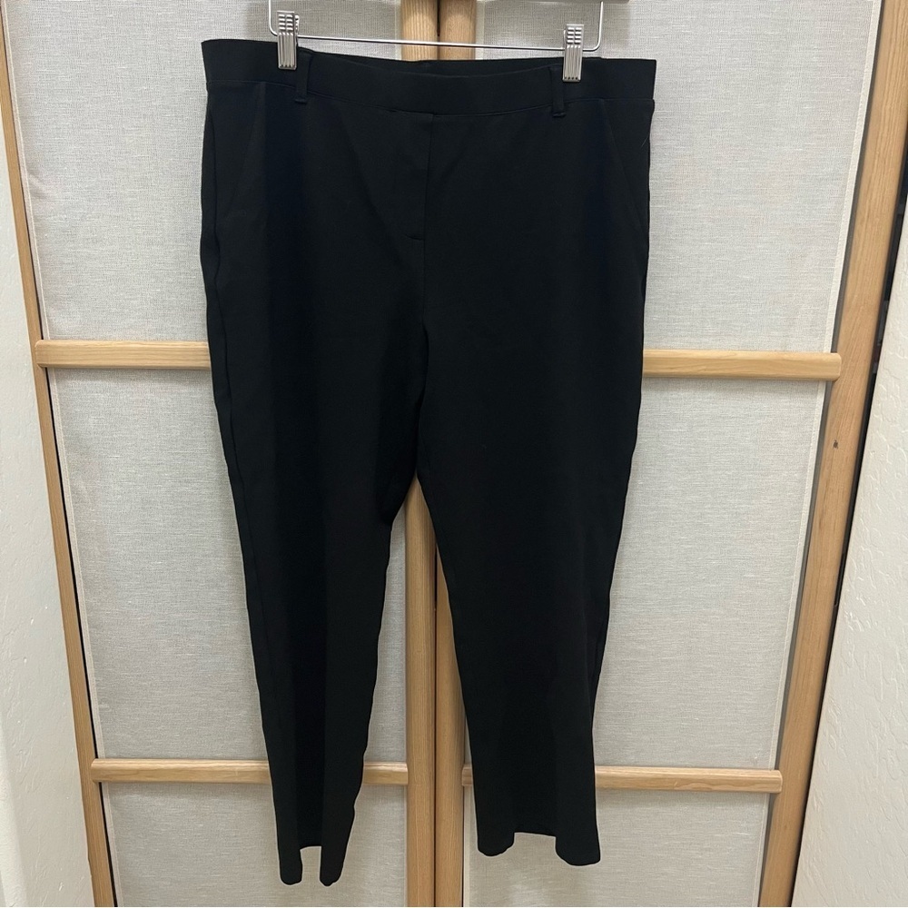 Quince Ultra-Stretch Ponte Straight Leg Pants Black Size XL